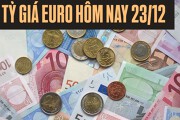 Tỷ giá euro ngày 23/12: Tăng hơn 100 đồng tại phần lớn ngân hàng