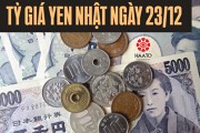 Tỷ giá yen Nhật ngày 23/12: Quay đầu tăng tại phần lớn ngân hàng