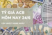 Tỷ giá ACB ngày 24/6: Euro, bảng Anh và nhiều ngoại tệ tăng mạnh hơn 200 đồng